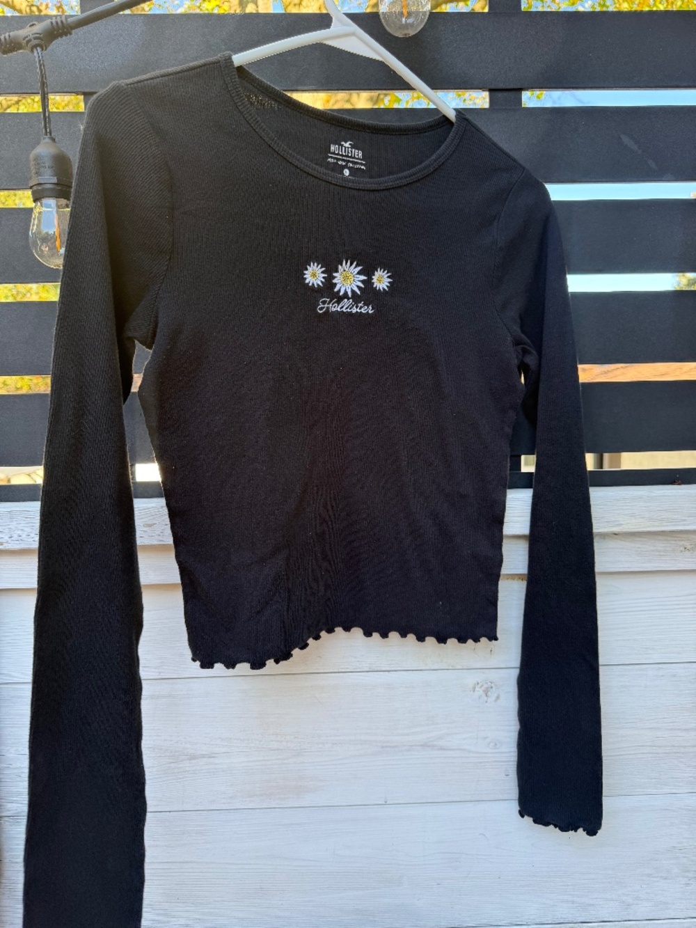 Hollister Black Tee Long Sleeve